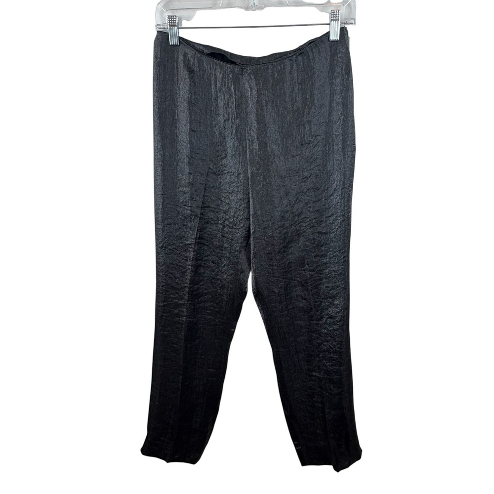 Peace of Cloth Y2K Gray Metallic Size 2 Trousers Pants Viscose Made in NYC